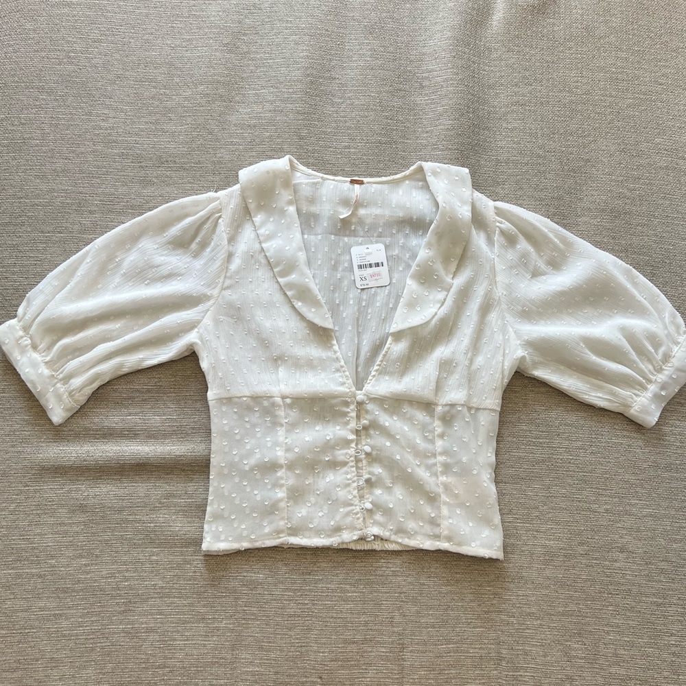 Free People White/Cream Blouse